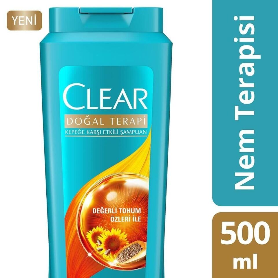 Clear Şampuan Doğal Nem Terapisi Chıa 500 Ml Kepeğe Karşı