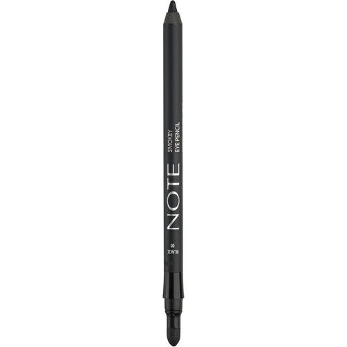 Note Suya Dayanıklı Siyah Göz Kalemi 01 Smokey Eye Pencil Black