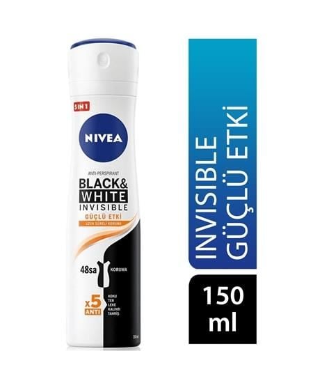 Nivea Deodorant  Invisible Black White Güçlü Etki 150 ml Bayan