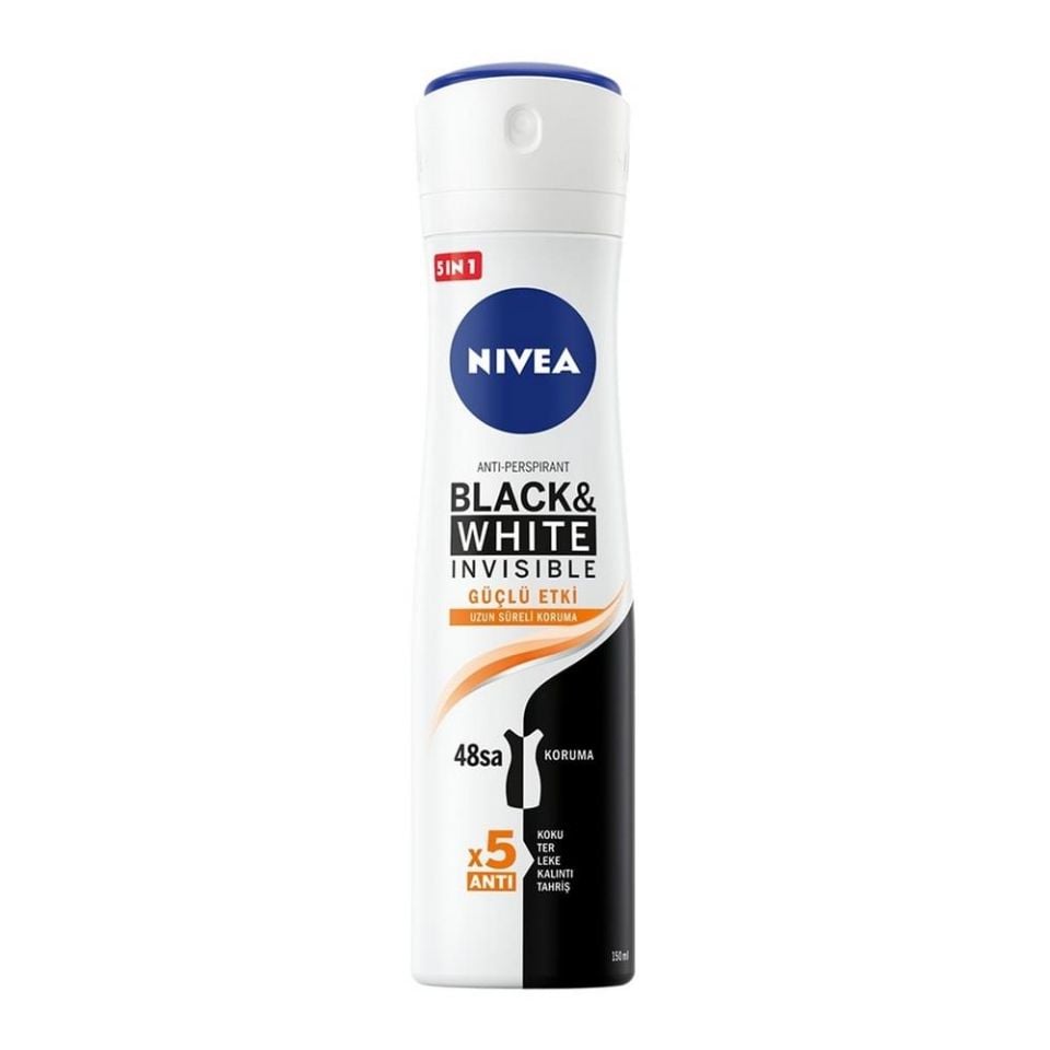 Nivea Deodorant  Invisible Black White Güçlü Etki 150 ml Bayan