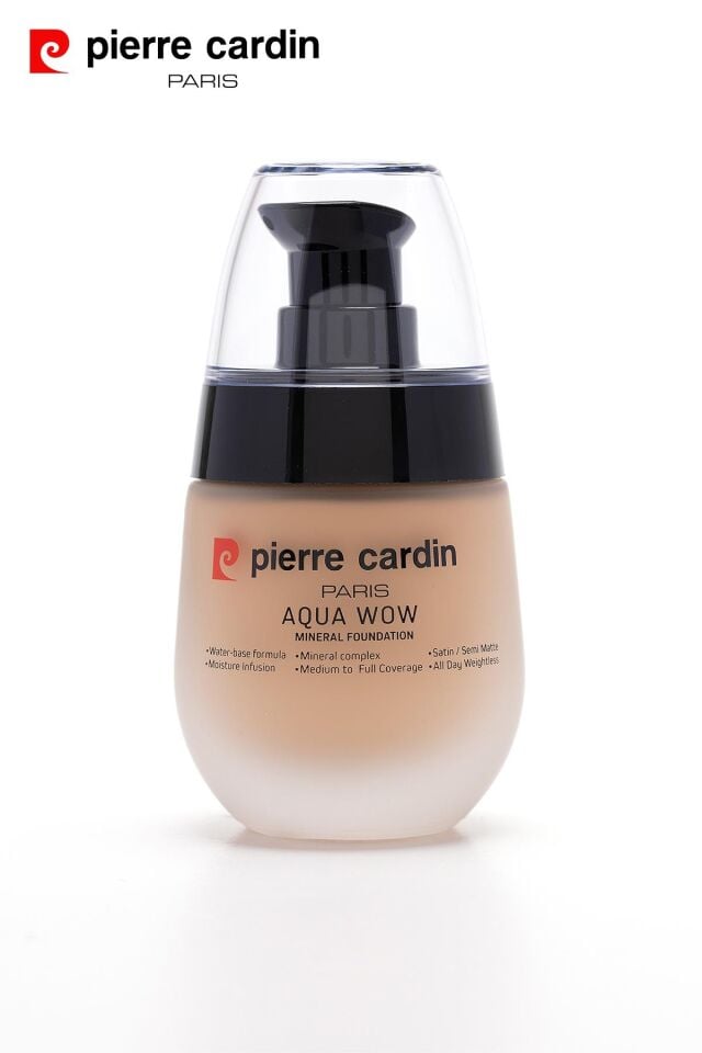 12216-Pierre Cardin Aqua Wow Mineralli Su Bazlı Fondöten Ivory 406 Skin with Warm Yellow