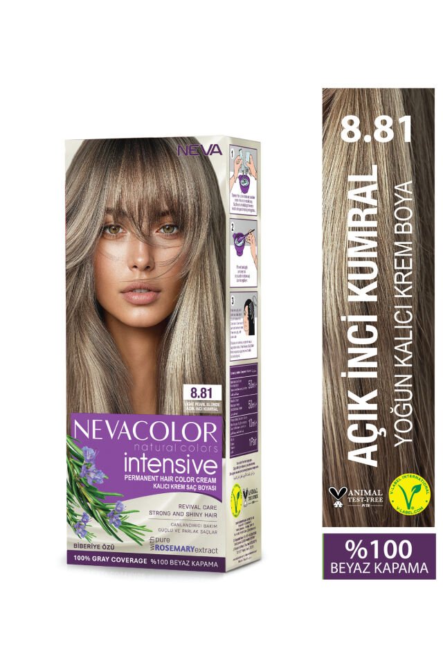 Neva Color Intensive Set Saç Boyası 8.81 Açık İnci Kumral