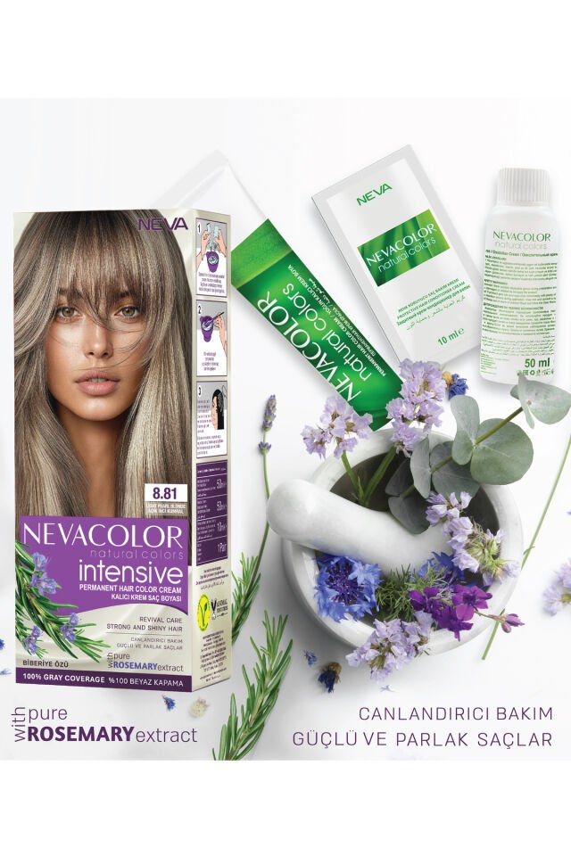 Neva Color Intensive Set Saç Boyası 8.81 Açık İnci Kumral