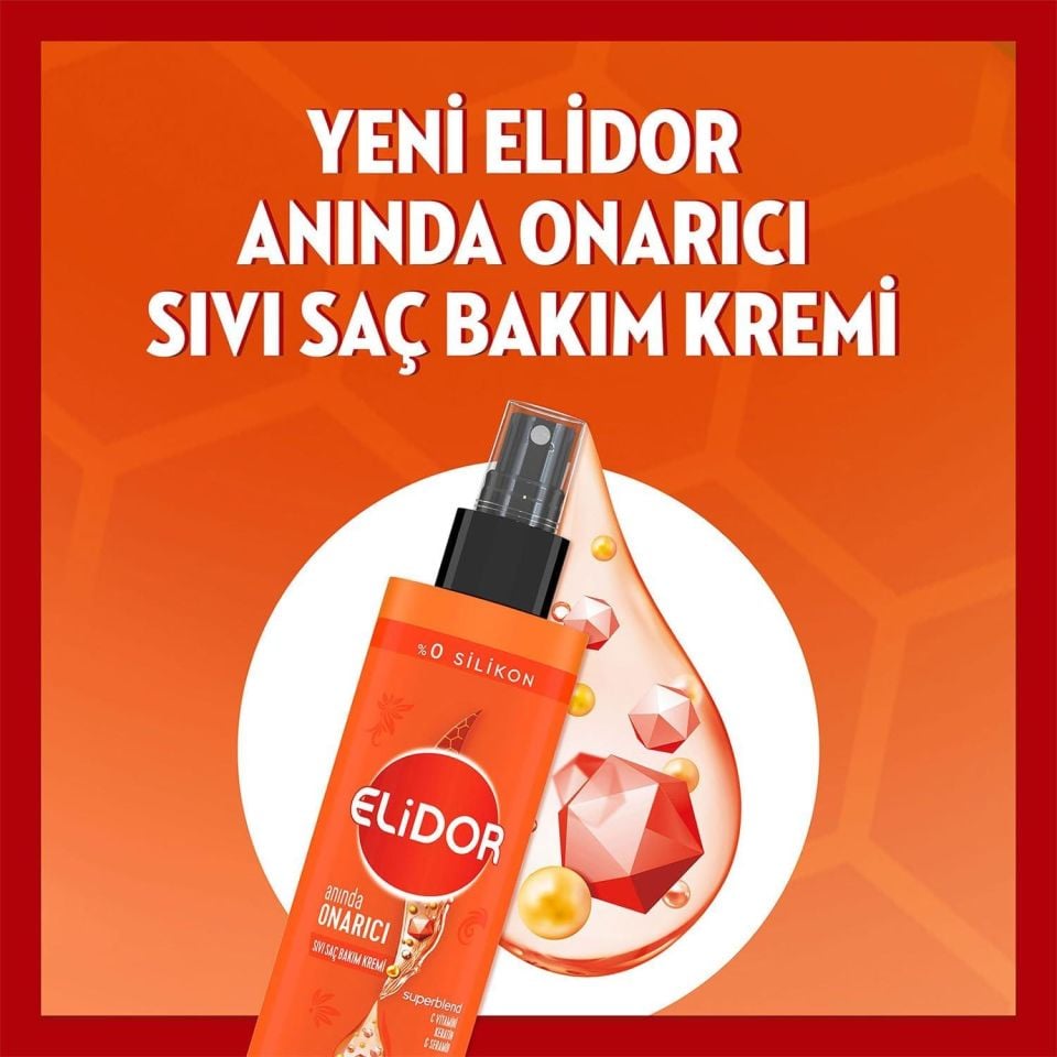 Elidor Sıvı Saç Kremi Anında Onarıcı Saç Bakım Spreyi 200 Ml