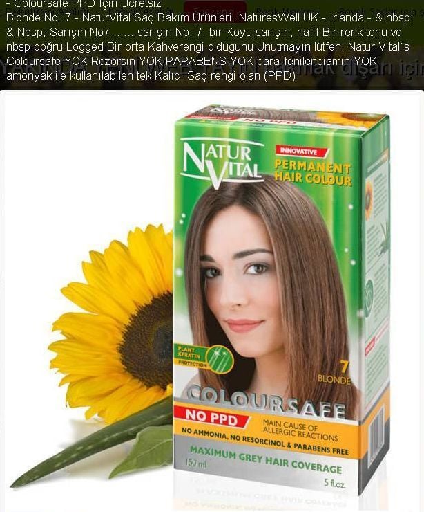 Natur Vital Organik Saç Boyası 7 Kumral