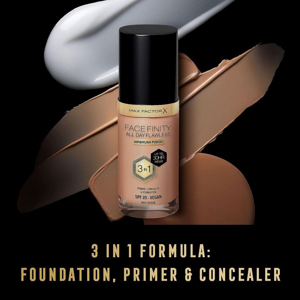 Max Factor Fondöten 55 Beige FaceFinity All Day Flawless 3N 1 - SPF20 - 30HR
