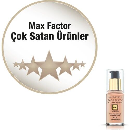Max Factor Fondöten 45 Warm Almond FaceFinity All Day Flawless 3N 1