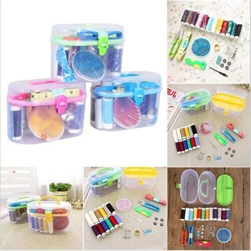 Altın Yaprak Dikiş İğne - İplik Seti Mezuralı