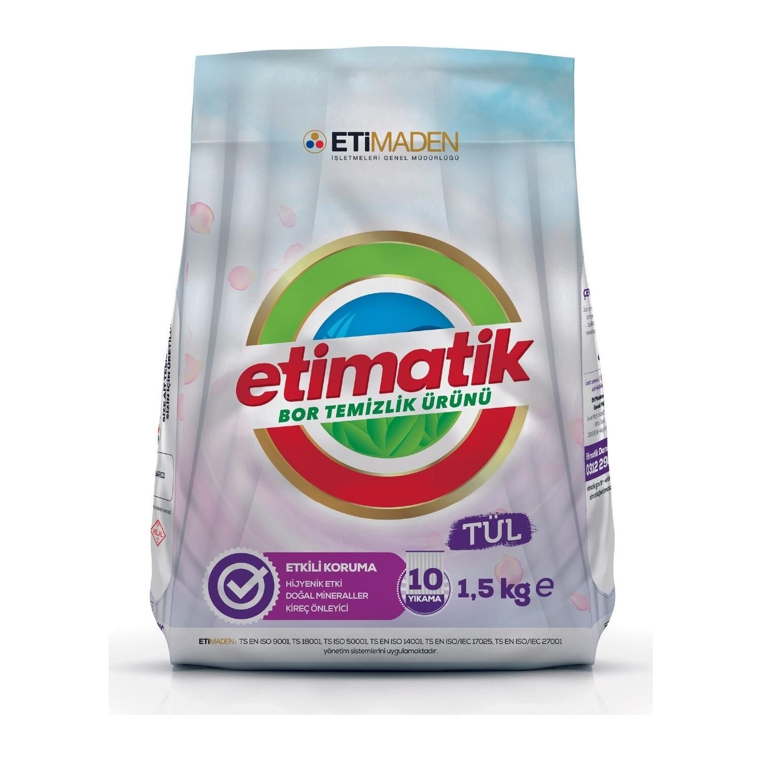Eti Matik Tül Borlu Temizlik Ürünü Toz Deterjan 1,5 Kg