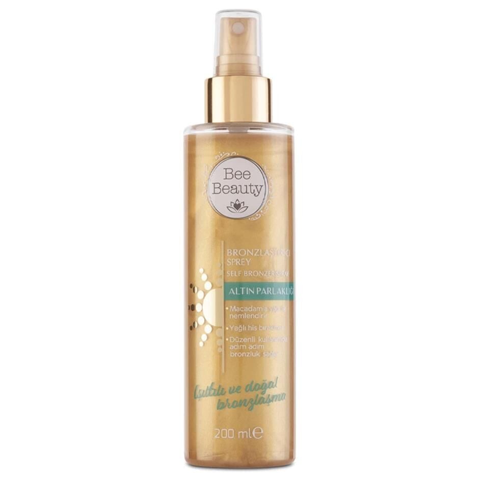 Bee Beauty Bronzlaştırıcı Sprey Altın Parlaklığı Vücut Spreyi 200 Ml