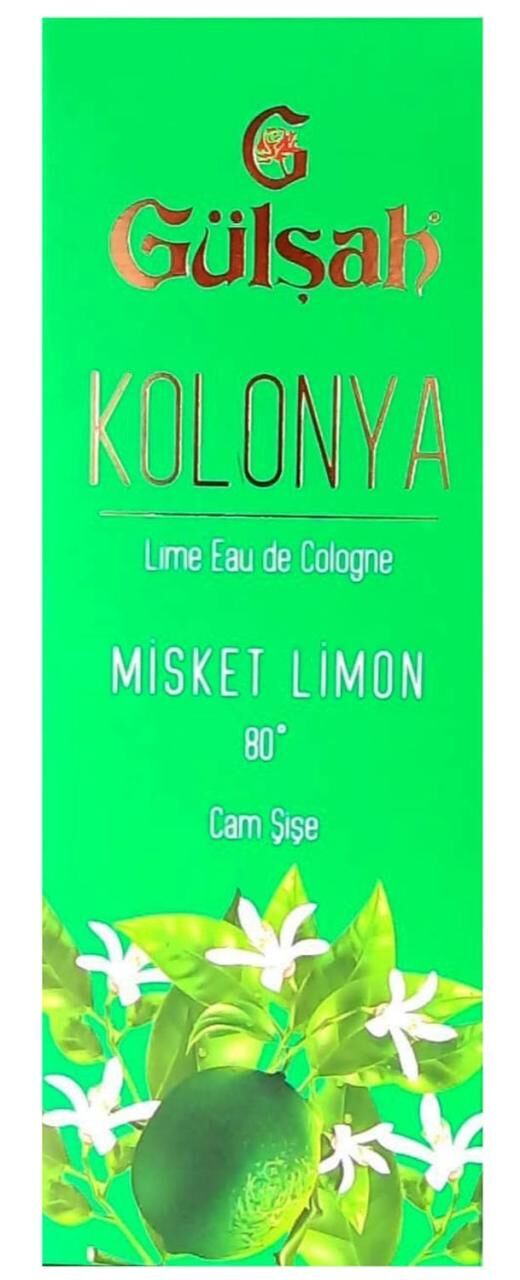 Gülşah Kolonya Misket Limon Cam Şişe 250 Ml 80 Derece
