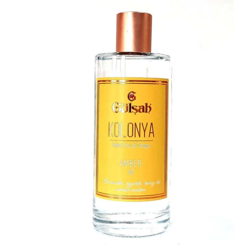 Gülşah Kolonya Amber Cam Şişe 250 Ml 80 Derece