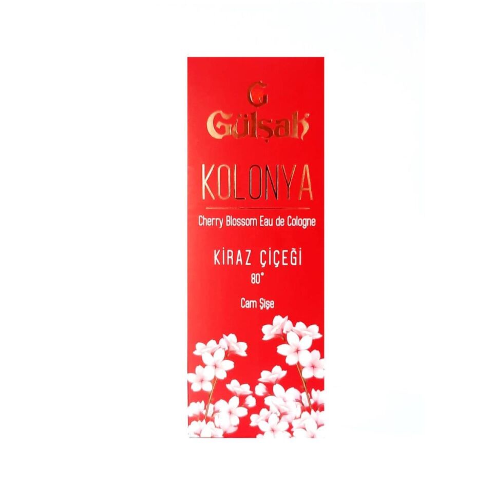 Gülşah Kolonya Kiraz Çiçeği Cam Şişe 250 Ml 80 Derece