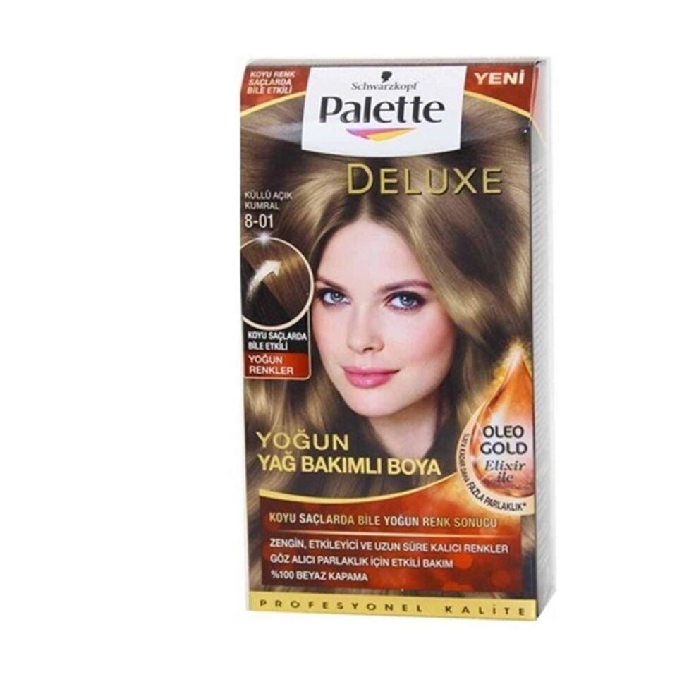 Palette Deluxe Saç Boyası 8.01 Küllü Açık Kumral