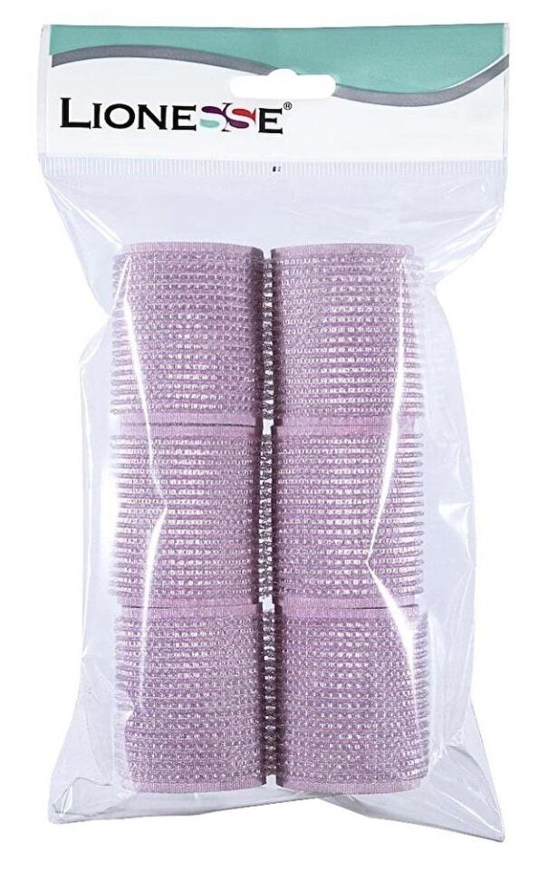 Tarko Lionesse 1113 Yapışkanlı Bigudi 6 lı Pembe 4 cm Çap x 7 cm Uzunluk