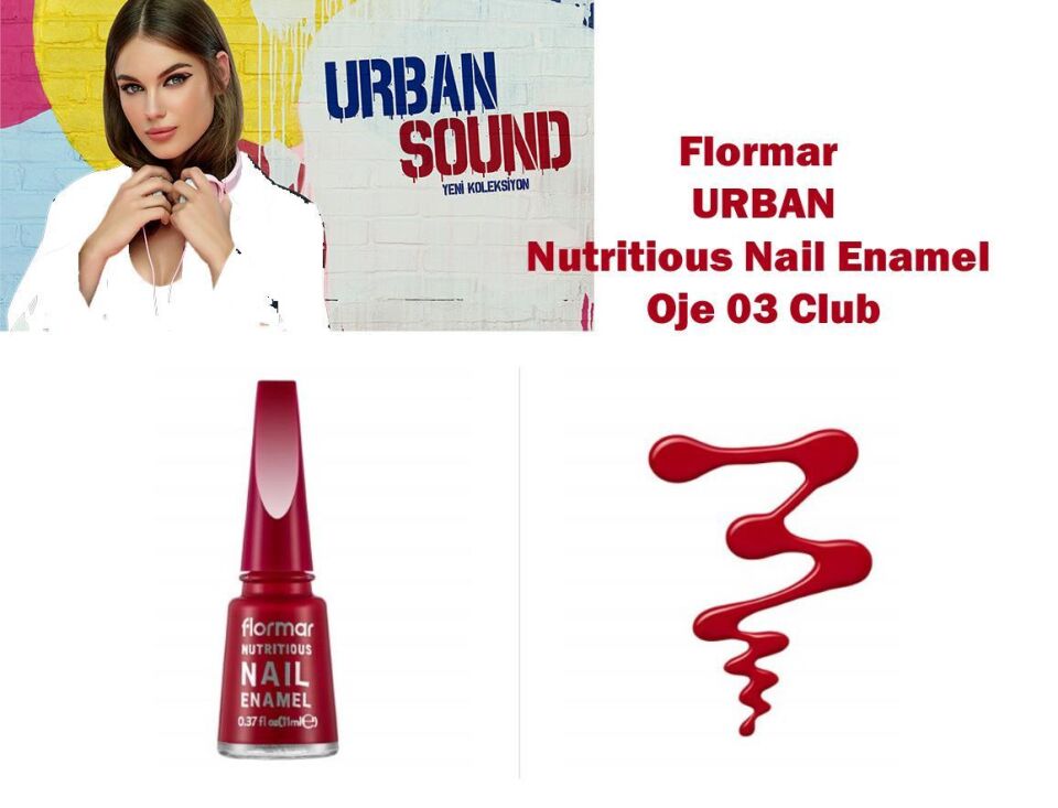 Flormar Nutritious Nail Enamel Kırmızı Oje 03 Club