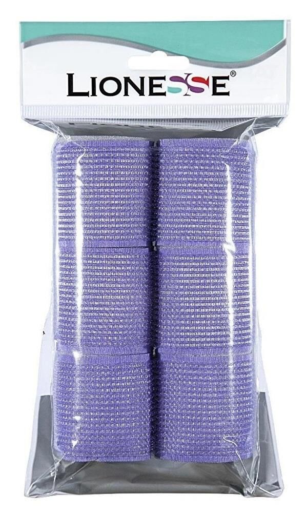 Tarko Lionesse 1114 Yapışkanlı Bigudi 6 lı Mor 5 cm Çap x 7 cm Uzunluk