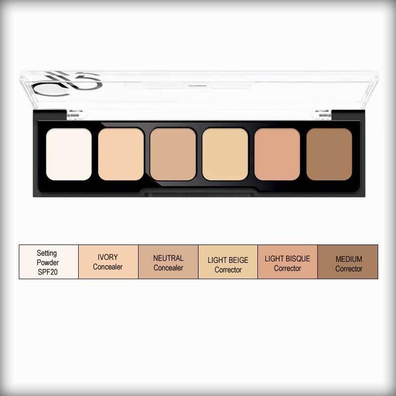 Golden Rose Correct Conceal Cream Palettes 01 Light to Medium