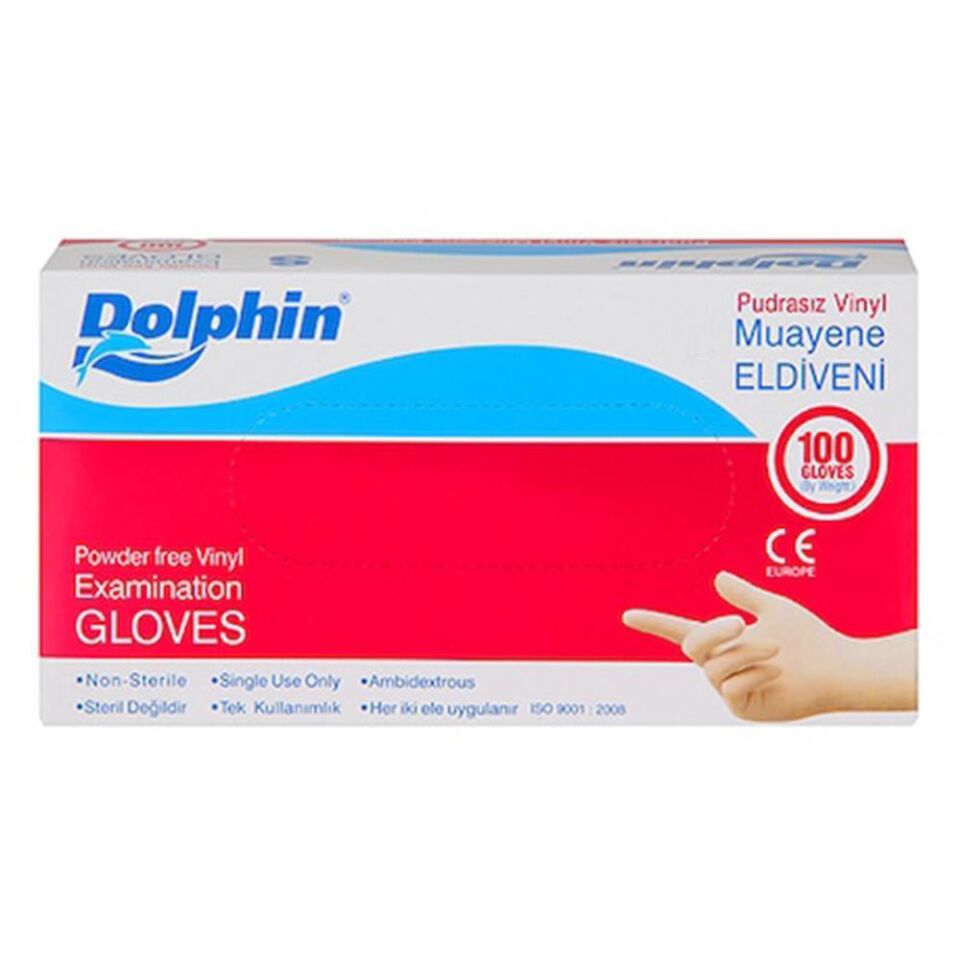 Dolphin Muayene Eldiveni Latex S Pudralı