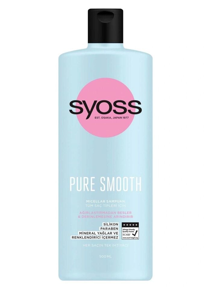 Syoss Şampuan 500 Ml Pure Smooth Micellar Tüm Saçlar