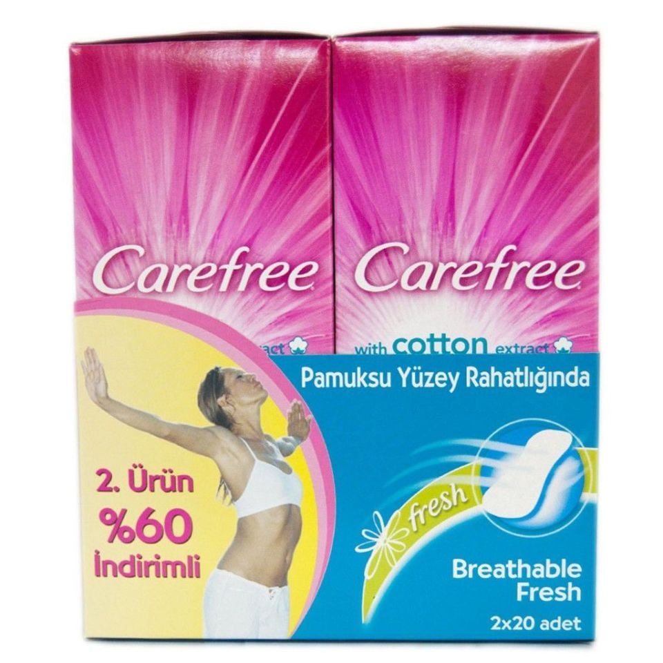 Carefree Hijyenik Ped Cotton Fresh 40 lı