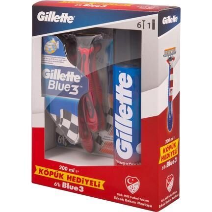 Gillette Blue3 Milli Takım Özel Paketi 6 lı Tıraş Bıçağı + 200 ml Tıraş Köpüğü