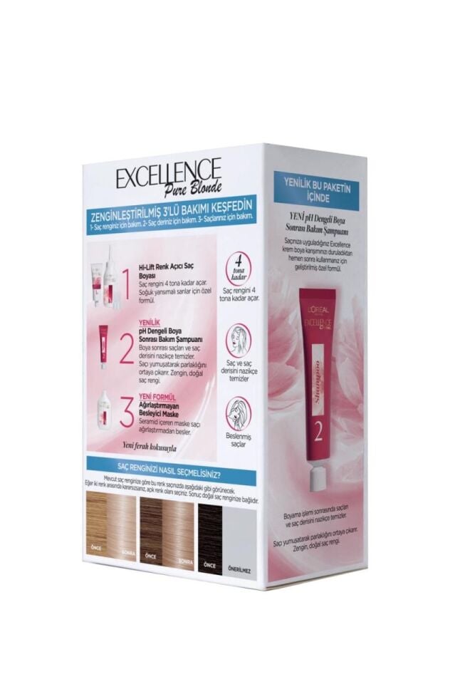 Loreal Excellence 03 Ultra Açık Küllü Sarı Saç Boyası Pure Blonde