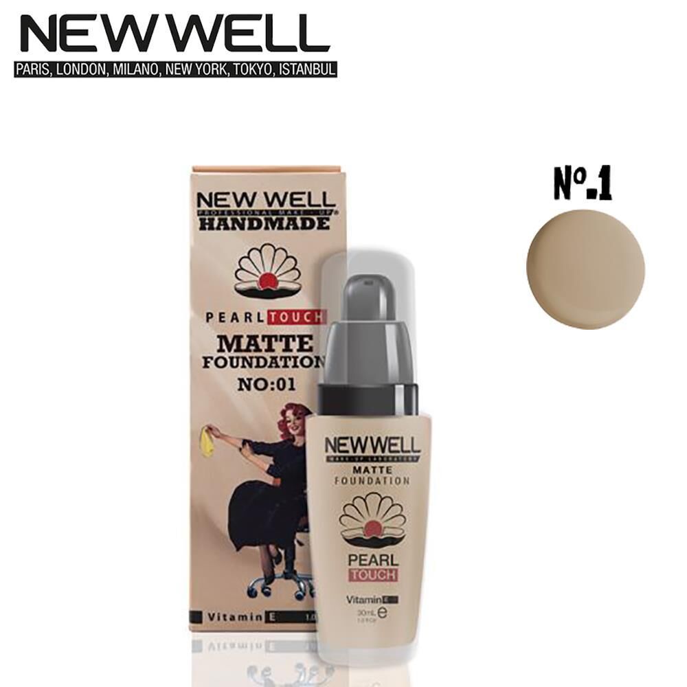 NEW WELL Handmade Matte  Foundation Cam Şişe 01