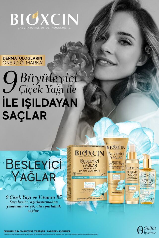Bioxcin Besleyici Yağlar Bakım Şampuanı 300 ML - Sülfatsız, Kuru ve Yıpranmış Saçlar Saç Dökülme Karşıtı
