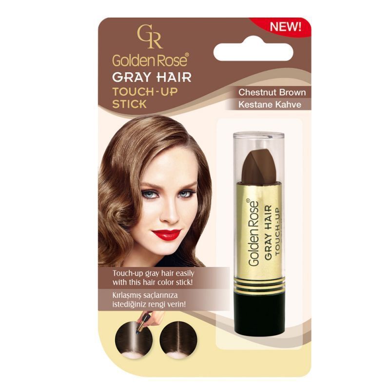 Golden Rose Stick Saç Beyazları Kapatıcı 07 KESTANE KAHVE GRAY HAIR Touch-Up Stick
