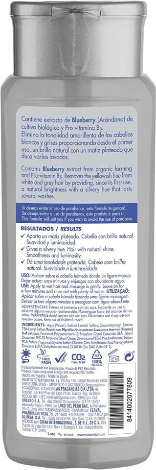 Natur Vital Silver Blueberry Turunculaşma Karşıtı Mor Şampuan 300ml Doğal Cila
