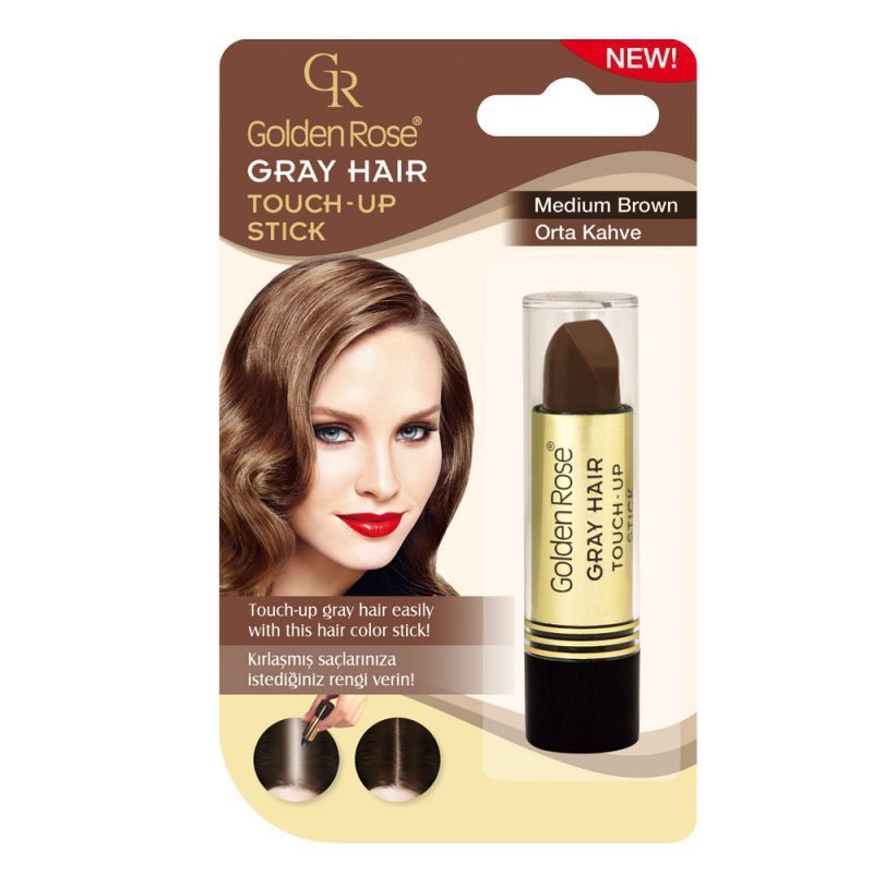 Golden Rose Stick Saç Beyazları Kapatıcı 03 ORTA KAHVE GRAY HAIR Touch-Up Stick