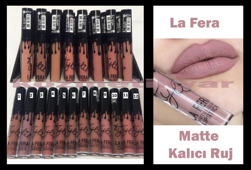La fera Kylie Matte Likid Kalıcı Fırçalı Ruj 01