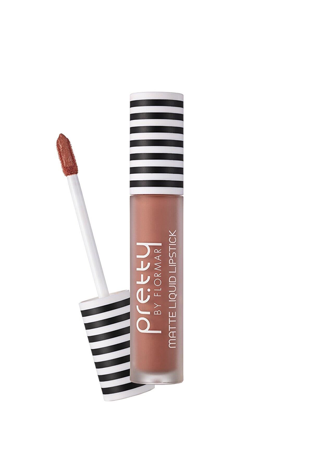 Flormar Mat Likit Ruj - Pretty By Flormar Matte Liquid Lipstick 01 Nude Toffee 8690604462711
