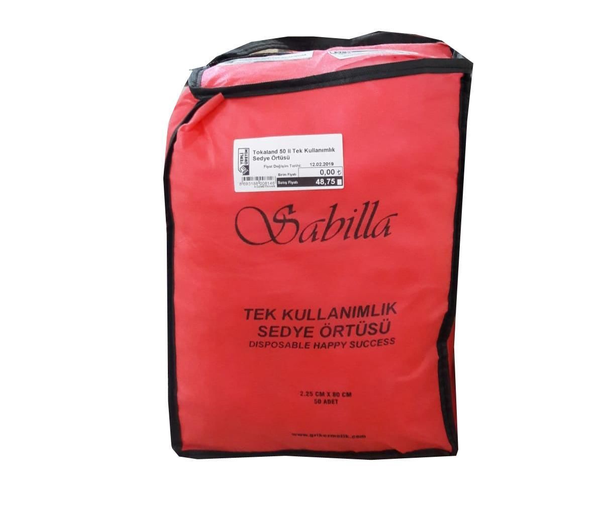 Tokaland 50 li Tek Kullanımlık Lastikli Sedye Örtüsü