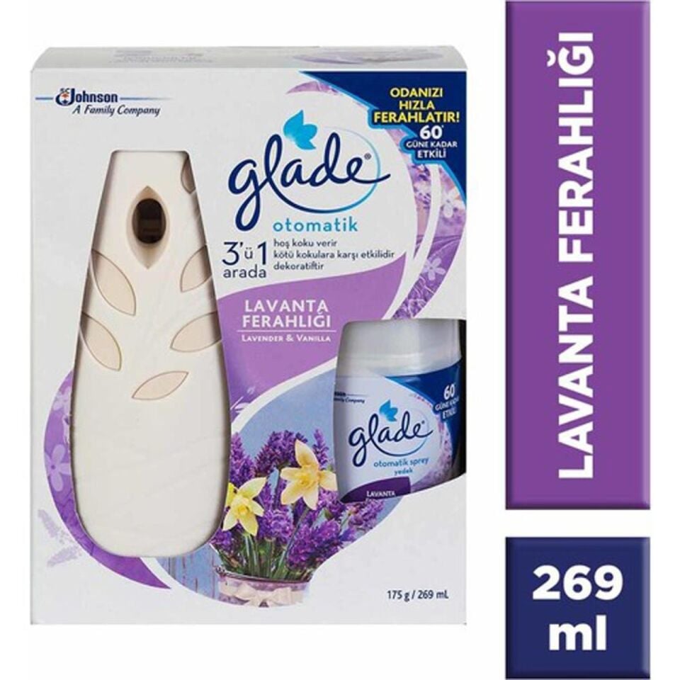 Glade Lavanta Ferahlığı Otomatik Sprey Sistem Makine + Yedek 269 Ml