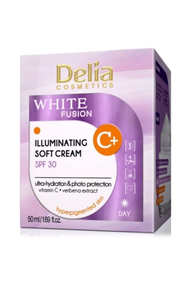 Delia White Fusion Leke Açıcı Aydınlatıcı Krem Ultra Nem 50 ml C+ SPF 30