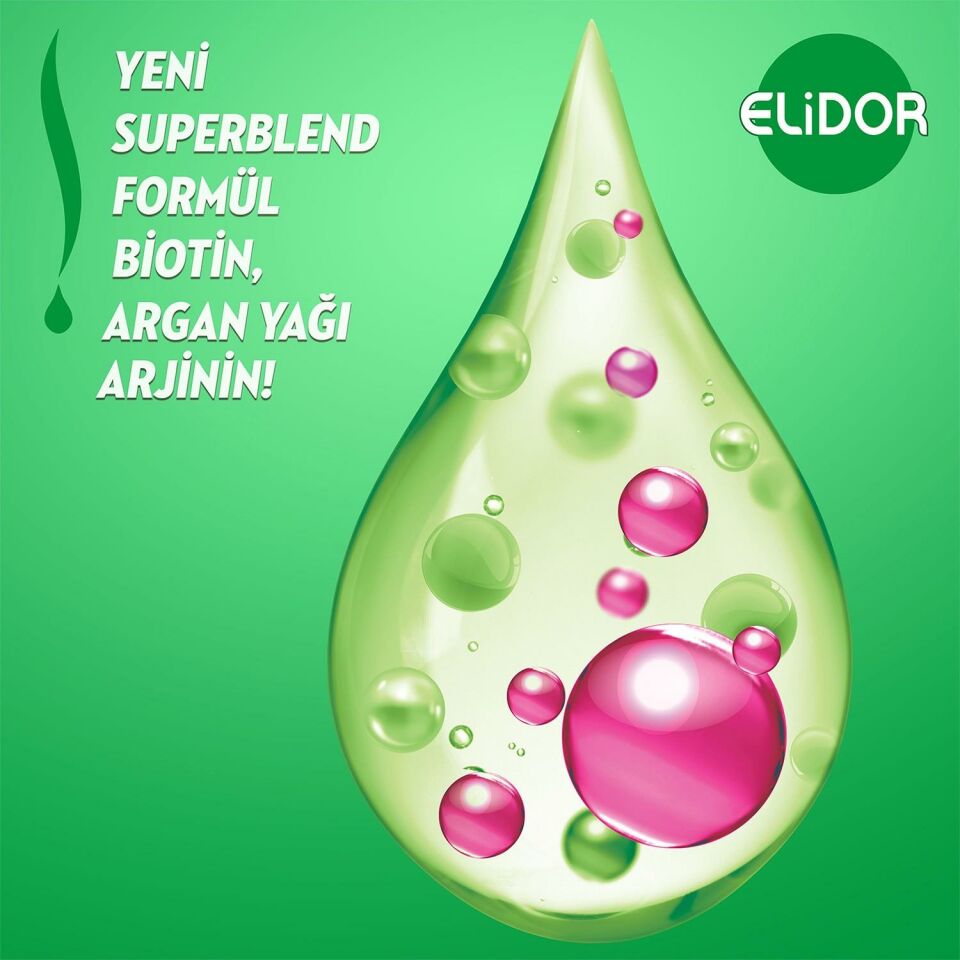Elidor Sıvı Saç Kremi Sağlıklı Uzayan Saçlar Biotin Argan Yağı Arjinin 200 Ml