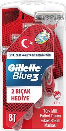 Gillette Blue3 Milli Takım Özel Paketi 8 li Tıraş Bıçağı