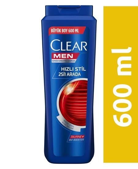 Clear Men Şampuan 600 Ml Hızlı Stil