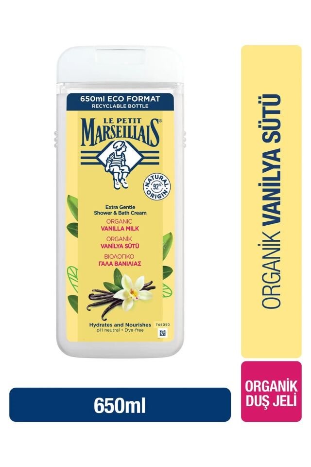 Le Petit Marseillais Duş Jeli Vanılya ve Süt 650 Ml