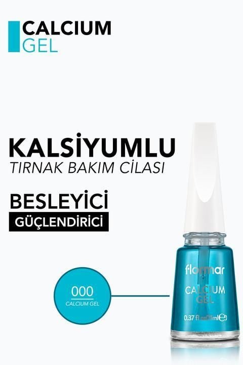 Flormar Calcium Gel Besleyici ve Güçlendirici Kalsiyumlu Oje Bazı-Tırnak Cilası 000 CALCIUM GEL REDESIGN BC