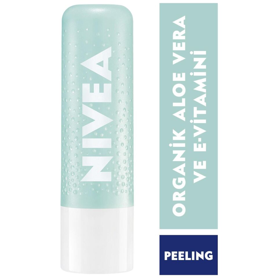 Nivea Lip Aloe Vera İçerikli Dudak Bakım Peeling 4.8 g Dudak Nemlendirici ,Makyaj Bazı,E Vitamini ve