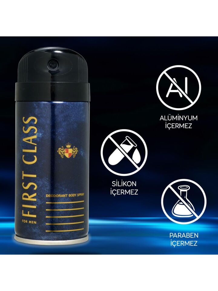 3 Adet X First Class Deodorant Spray 150 Ml