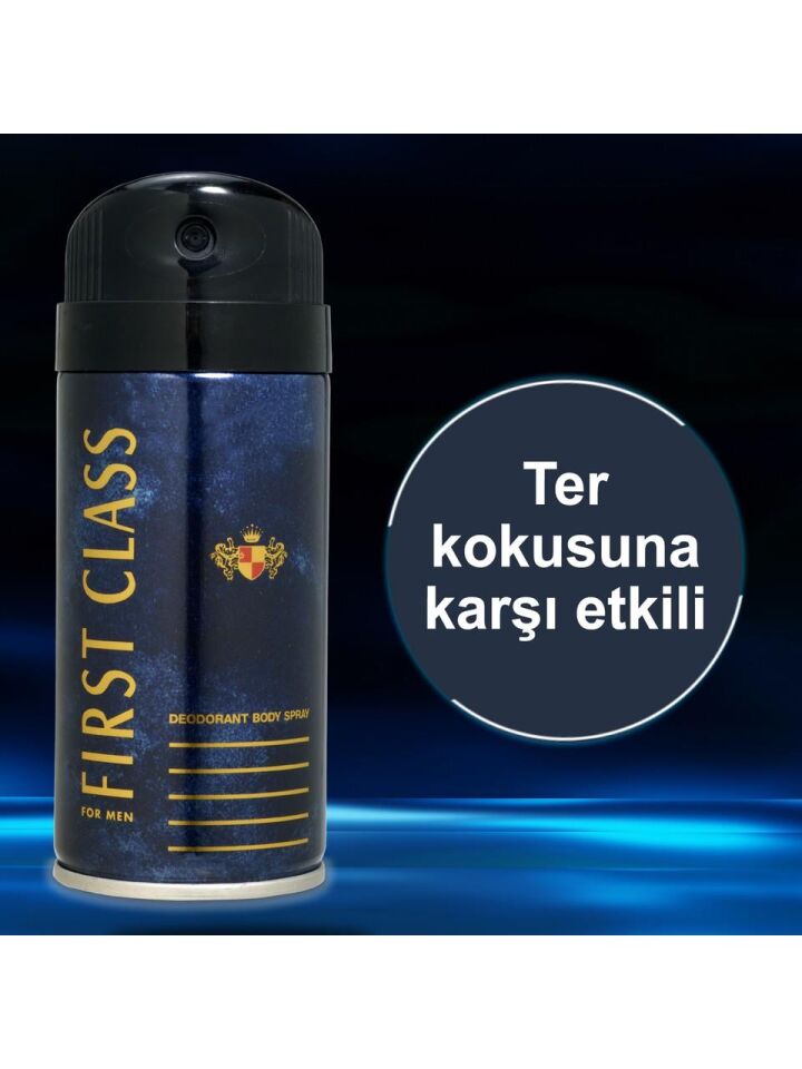 3 Adet X First Class Deodorant Spray 150 Ml