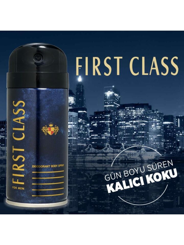3 Adet X First Class Deodorant Spray 150 Ml