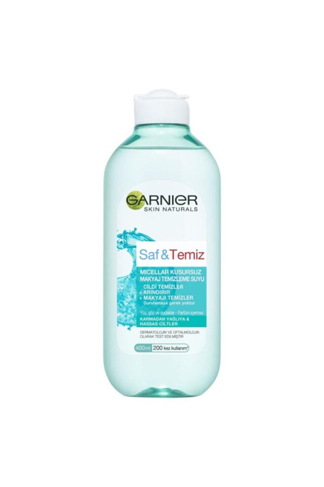 Garnier Micellar Saf Temiz Kusursuz Makyaj Temizleme Suyu 400 ml Karmadan Yağlıya
