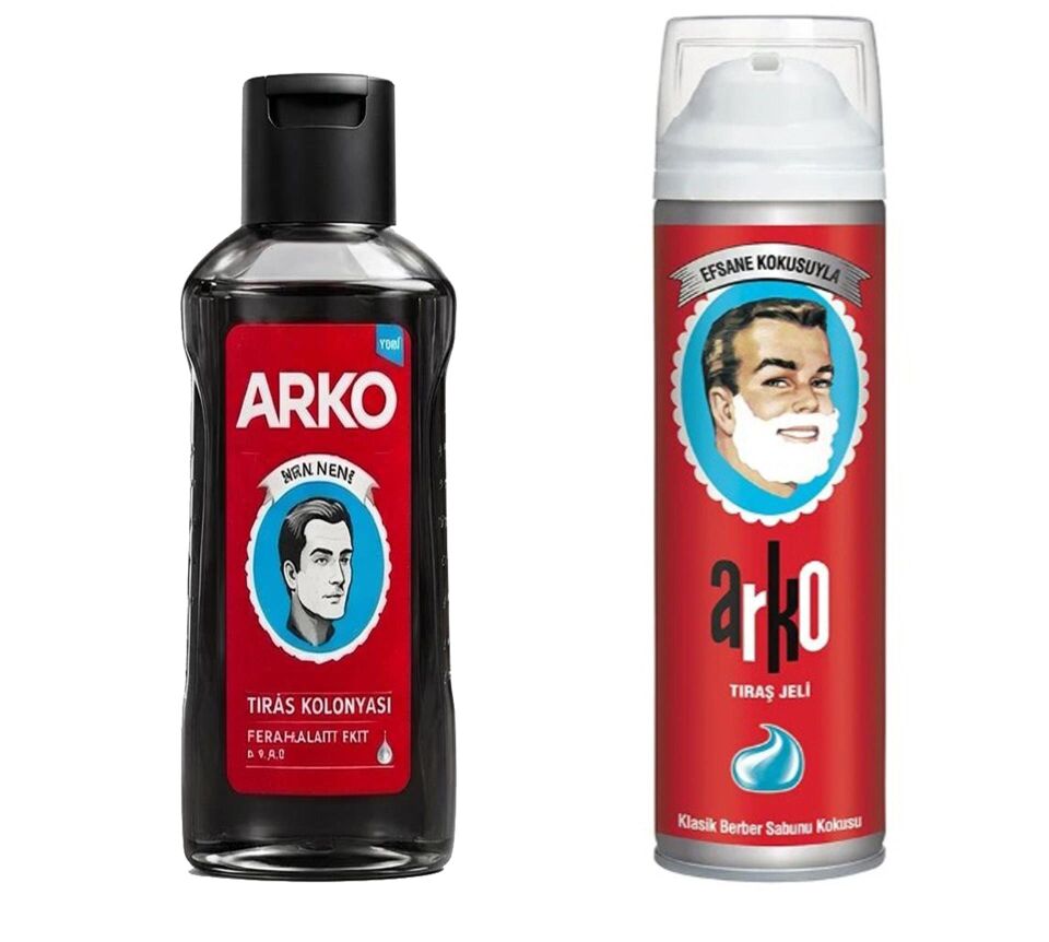 Arko 60. Yıl Özel Efsane Berber Sabunu Kokulu Tıraş Jeli 200 Ml + 255 Ml Kolonya
