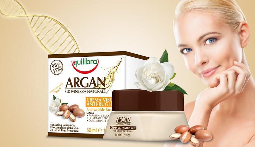 Equilibra Argan Kremi Kırışık Karşıtı %98 Doğal Crema Viso Anti Rughe