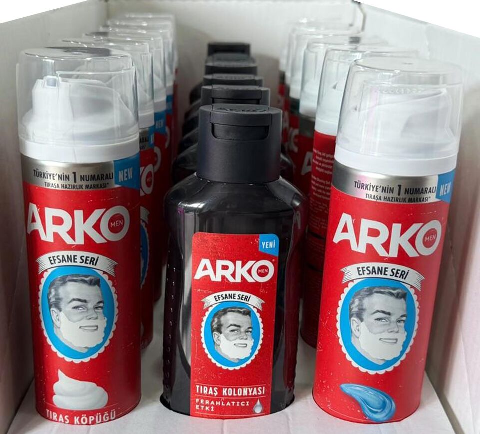 18 Li Efsane Koli Arko Tıraş Jeli + Tıraş Köpüğü 200 Ml+ 255 Ml Kolonya 60. Yıl Özel Efsane Berber Sabunu Kokulu